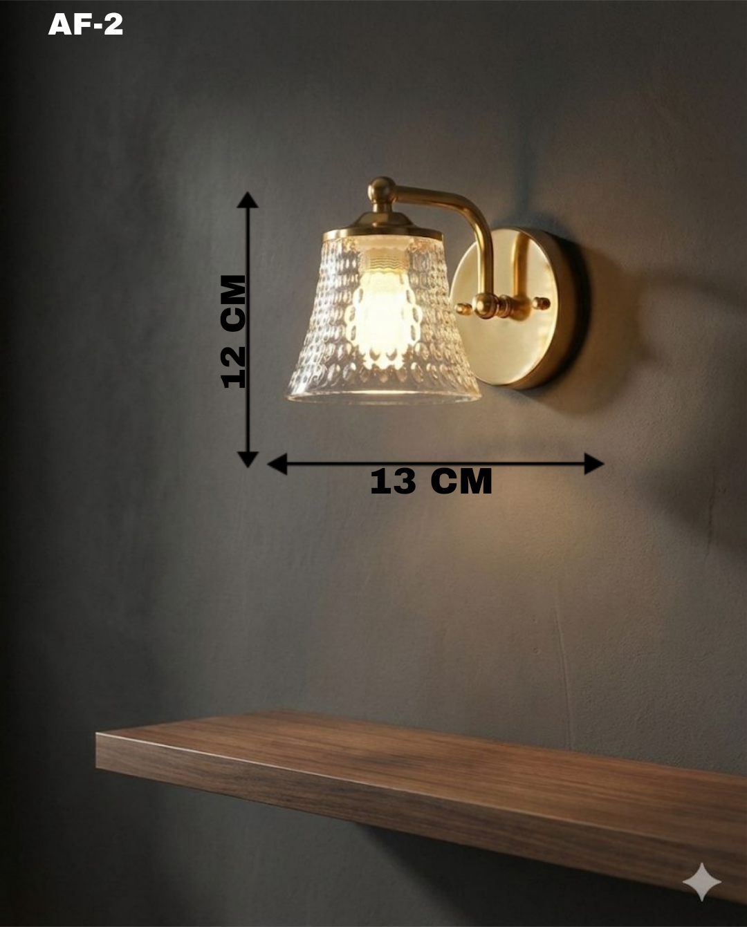 Powerlam Wall Sconce Light, Gold Finish, Textured Glass Shade, Modern Style, Single Light Fixture