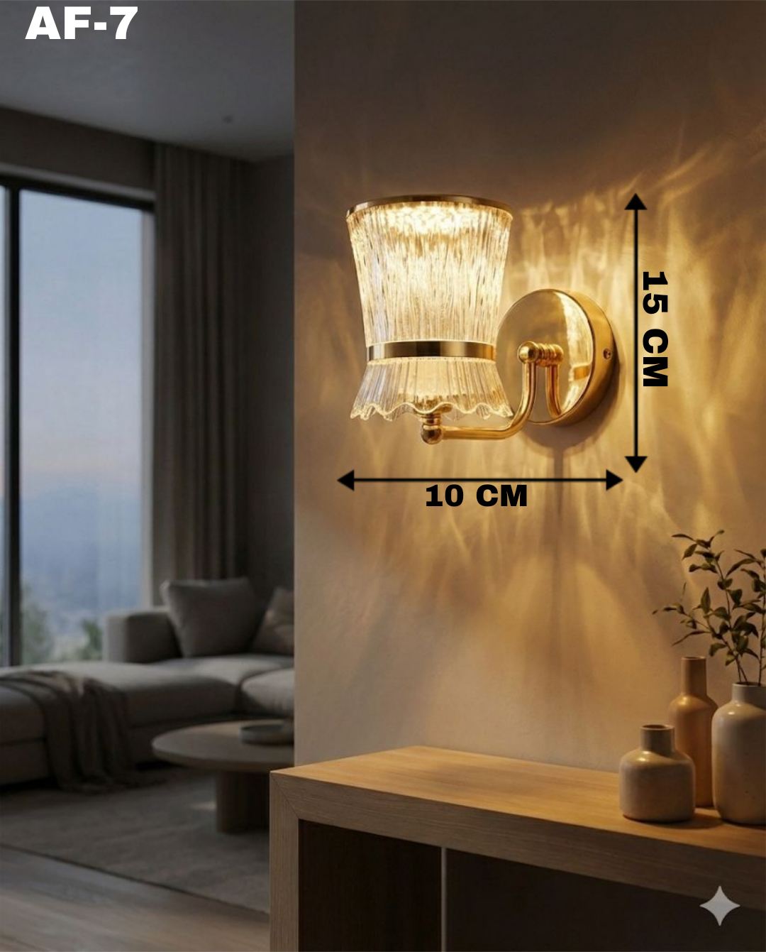 Powerlam Wall Sconce Light, Gold Finish, Textured Glass Shade, Modern Decorative Lighting Fixture