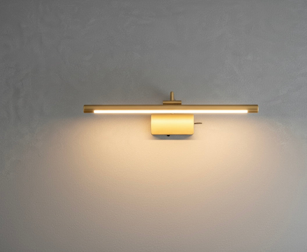 Powerlam Modern LED Picture Light, Gold Brass, Wall Mounted Vanity Mirror Light for Bathroom, Artwork
