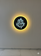 POWERLAM LED Ganesh Wall Light | Modern Backlit Wall Décor | Spiritual Lighting for Home, Living Room & Pooja Room