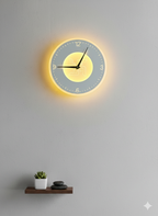 POWERLAM LED Om Wall Clock | Modern Designer Wall Clock with Backlight | Spiritual LED Clock for Living Room, Bedroom & Home Décor