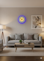 POWERLAM LED Om Wall Clock | Modern Designer Wall Clock with Backlight | Spiritual LED Clock for Living Room, Bedroom & Home Décor