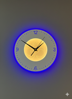 POWERLAM LED Om Wall Clock | Modern Designer Wall Clock with Backlight | Spiritual LED Clock for Living Room, Bedroom & Home Décor