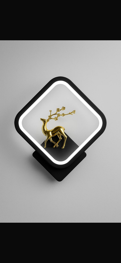 POWERLAM Diamond Deer LED Wall Light – 3 Color Modes (White, Warm & Natural White)