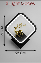 POWERLAM Diamond Deer LED Wall Light – 3 Color Modes (White, Warm & Natural White)