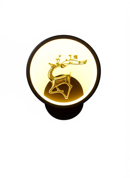POWERLAM Modern Deer LED Wall Light – 3 Color Modes (White, Warm & Natural White)