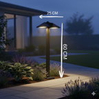 Powerlam LED Landscape Path Light I Black I Dual-Head Design I Outdoor Garden Pathway Lighting