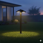 Powerlam LED Landscape Path Light I Black I Dual-Head Design I Outdoor Garden Pathway Lighting