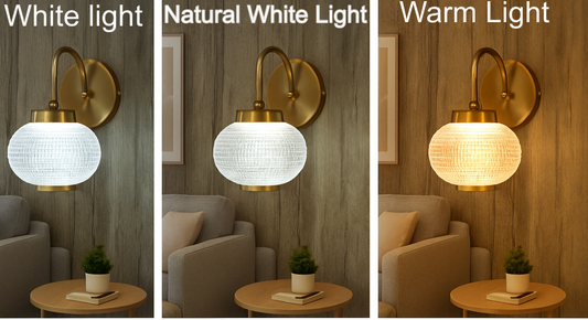 Powerlam Modern Glass Globe Pendant Light, Textured Pattern, Gold Metal Finish, Warm White LED